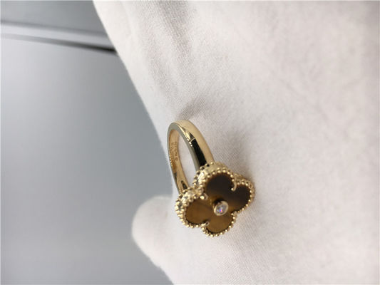 Chất lượng Tiger’S Eye / Vòng kim cương tròn vàng 18K được làm thủ công sang trọng cho đám cưới nhà máy