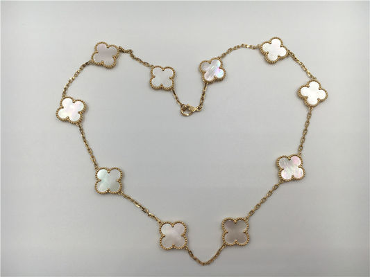 Chất lượng Vòng cổ White Mother Of Pearl Van Cleef Arpels Alhambra Vàng vàng 18k nhà máy