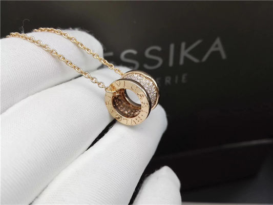 Chất lượng Đồ trang sức sang trọng bằng vàng 18k vàng B Zero1 Vòng cổ đính kim cương nhỏ 100% thủ công nhà máy