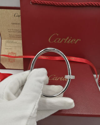 Chất lượng Đồ trang sức tùy chỉnh cao cấp bằng vàng trắng 18k Juste Un Clou Bracelet với kim cương nhà máy