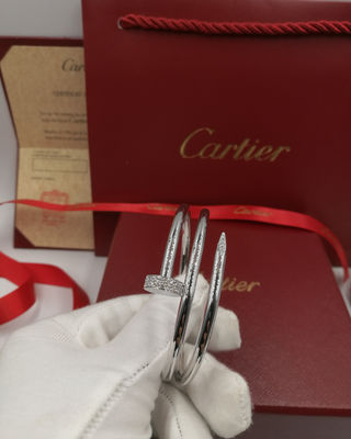 Chất lượng Đồ trang sức tùy chỉnh cao cấp bằng vàng trắng 18k Juste Un Clou Bracelet với kim cương nhà máy