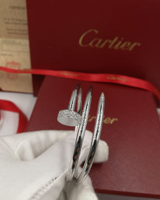 Chất lượng Đồ trang sức tùy chỉnh cao cấp bằng vàng trắng 18k Juste Un Clou Bracelet với kim cương nhà máy