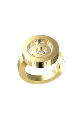 Chất lượng Nhẫn thần hạnh phúc Chopard bằng vàng 18k, hình trái tim Nhẫn kim cương 0,1 Carat tự nhiên nhà máy