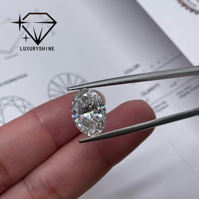 Chất lượng LuxuryShine 0.1-10CT VVS2 Kim cương phát triển trong phòng thí nghiệm D-F Màu trắng hình bầu dục cắt xuất sắc Với Giấy chứng nhận IGI 3EX cắt đá bởi LuxuryShine nhà máy