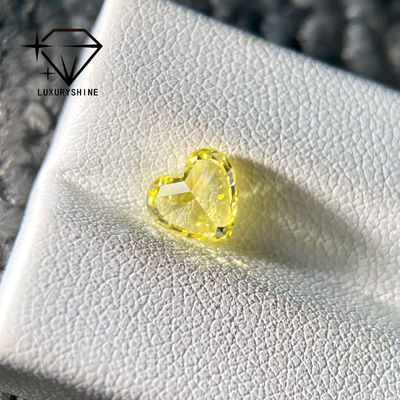 Chất lượng Kim Cương Nuôi Trong Phòng Thí Nghiệm LuxuryShine VS1 Màu Vàng Fancy Hình Trái Tim 1CT 2CT 3CT 4CT 5CT Kim Cương Thật Với Giấy Chứng Nhận IGI nhà máy