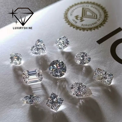 Chất lượng LuxuryShine VVS-VS Asscher Shape Lab Kim cương trưởng thành 0.1-10CT D-F Màu kim cương trắng Với Giấy chứng nhận IGI 3EX Đá cắt nhà máy