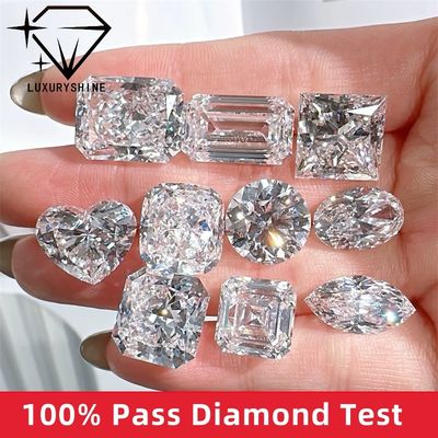 Chất lượng LuxuryShine VVS-VS Asscher Shape Lab Kim cương trưởng thành 0.1-10CT D-F Màu kim cương trắng Với Giấy chứng nhận IGI 3EX Đá cắt nhà máy