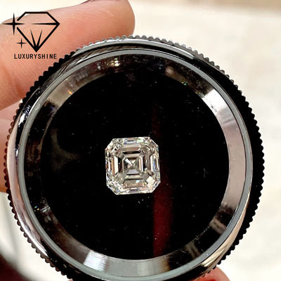 Chất lượng Kim cương nhân tạo hình Asscher LuxuryShine VVS-VS 0.1-10CT, màu D-F, có giấy chứng nhận IGI, cắt 3EX nhà máy