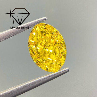 Chất lượng LuxuryShine VVS-VS Fancy Yellow/Light Yellow/Fancy Intense/Vivid Yellow Rượu vang phát triển kim cương 1CT 2CT 3CT 4CT 5CT hình bầu dục tuyệt vời cắt với chứng chỉ và trang sức tùy chỉnh nhà máy