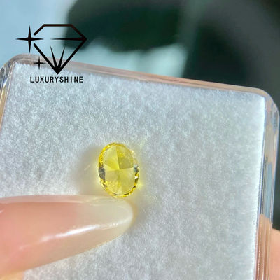 Chất lượng LuxuryShine VVS-VS Fancy Yellow/Light Yellow/Fancy Intense/Vivid Yellow Rượu vang phát triển kim cương 1CT 2CT 3CT 4CT 5CT hình bầu dục tuyệt vời cắt với chứng chỉ và trang sức tùy chỉnh nhà máy