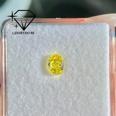 Chất lượng LuxuryShine VVS-VS Fancy Yellow/Light Yellow/Fancy Intense/Vivid Yellow Rượu vang phát triển kim cương 1CT 2CT 3CT 4CT 5CT hình bầu dục tuyệt vời cắt với chứng chỉ và trang sức tùy chỉnh nhà máy