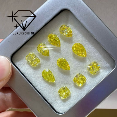 Chất lượng LuxuryShine VVS-VS Fancy Yellow/Light Yellow/Fancy Intense/Vivid Yellow Rượu vang phát triển kim cương 1CT 2CT 3CT 4CT 5CT hình bầu dục tuyệt vời cắt với chứng chỉ và trang sức tùy chỉnh nhà máy