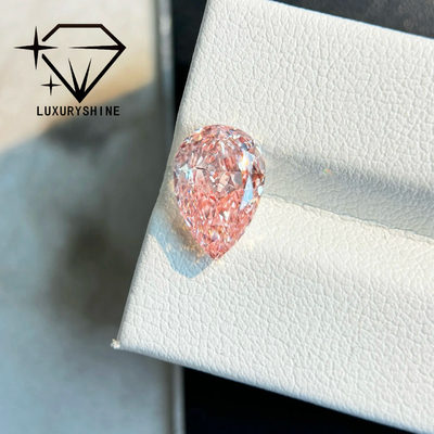 LuxuryShine 1-15CT Kim cương hồng Fancy hình quả lê nuôi cấy trong phòng thí nghiệm VVS-VS Kim cương rời & Trang sức cưới & Trang sức tùy chỉnh ﻿