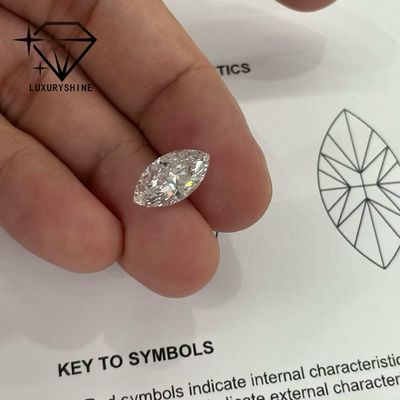 Chất lượng Máy thí nghiệm phát triển Marquise Diamond VVS-VS D-F Màu IGI được chứng nhận nhà máy