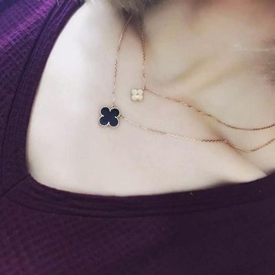 Chất lượng Van Cleef Arpels Trang sức vàng sang trọng Mặt dây chuyền Alhambra ngọt ngào Mặt dây chuyền vàng vàng Mẹ ngọc trai nhà máy