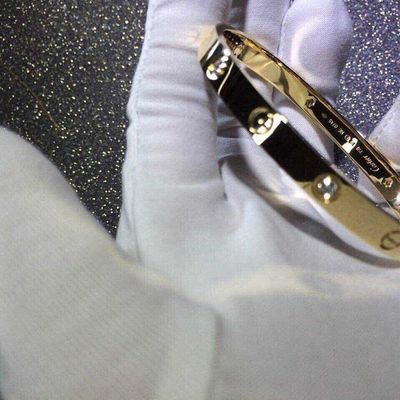 Chất lượng Trang sức thương hiệu Vòng tay tình yêu 4 viên kim cương Vàng vàng Kim cương vàng 18k nhà máy