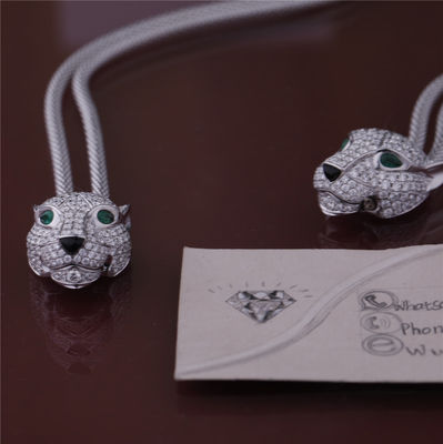 Chất lượng PanthèRe De Cartier Vòng cổ bằng vàng trắng Kim cương ngọc lục bảo Onyx nhà máy