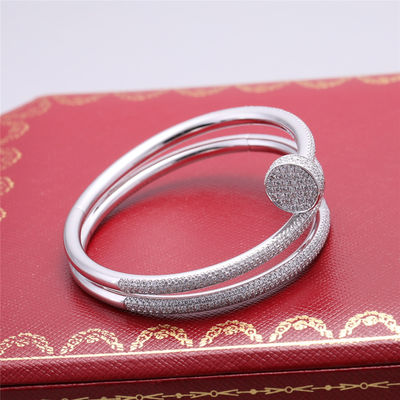Chất lượng Trang sức Juste Un Clou Bracelet bằng vàng trắng 18k với kim cương lát toàn bộ nhà máy