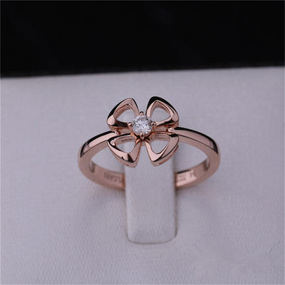 Chất lượng Bộ trang sức hiệu vàng Roma Fiorever 18 Karat Nhẫn vàng hồng đính một viên kim cương trung tâm REF 355305 nhà máy