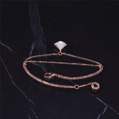 Chất lượng 1 Vòng tay ngọc trai trắng Motif Mẹ bằng vàng hồng với mặt dây chuyền vàng hồng 18K nhà máy