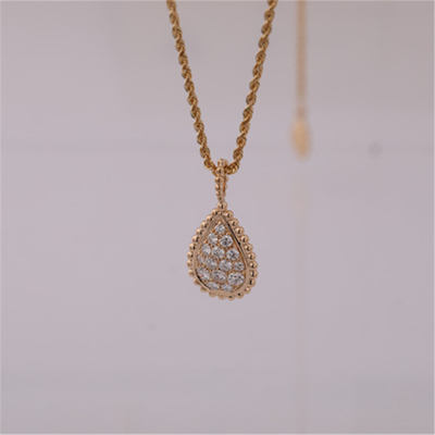 Trung Quốc Nhà máy trang sức vàng sang trọng Con rắn Boheme Mặt dây chuyền M Motif Vòng cổ trung bình Tham chiếu JPN00554