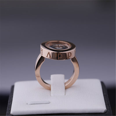 Chất lượng Nhẫn thần hạnh phúc Chopard bằng vàng trắng 18k vàng hồng đính kim cương nhà máy