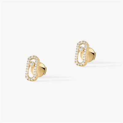 Chất lượng Trang sức Paris sang trọng dành cho nữ Luxury Jewelry Bông tai kim cương vàng 18K Move Uno nhà máy