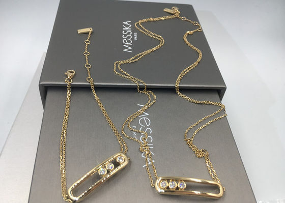 Chất lượng Vòng đeo tay Paris Move Bracelet vàng 18K màu vàng nữ kích thước lớn đính kim cương VVS nhà máy