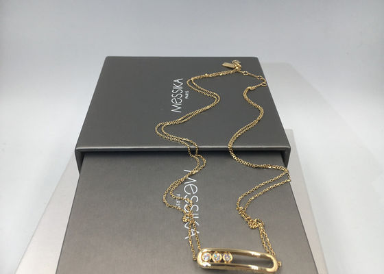 Chất lượng Vòng cổ chuỗi kép Đồ trang sức Paris Vàng 18K không có đá quý với hình yên ngựa nhà máy
